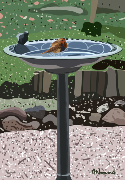 2025-01-14 Le Rouge-Gorge du jardin de Valescure 数字艺术