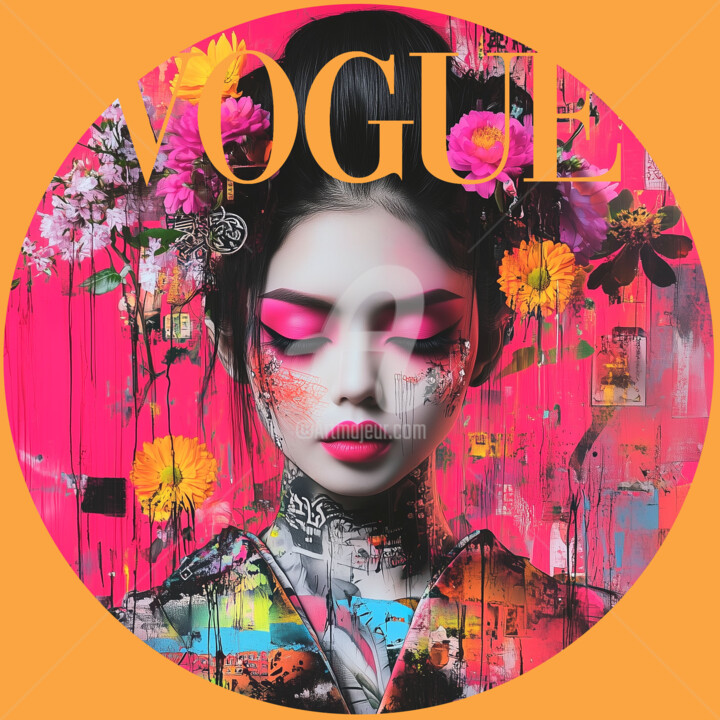Eastern Vogue Elegance Painting, 31.5x31.5 in