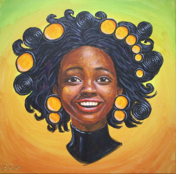 Miss Réglisse 绘画, 11.8x11.8 in
