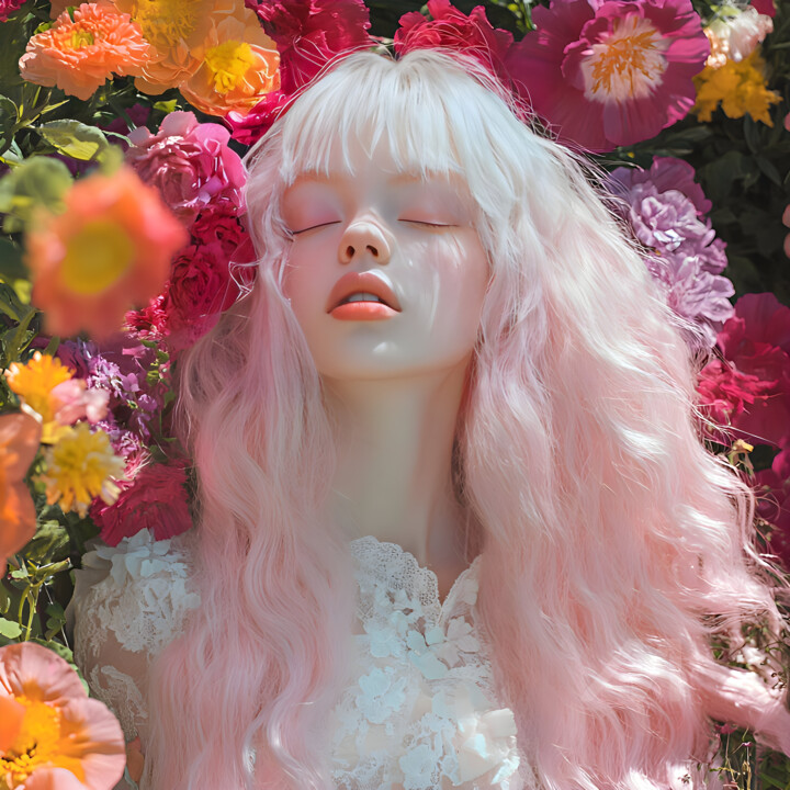 "Dahlia" başlıklı Dijital Sanat Willow tarafından, Orijinal sanat, AI tarafından oluşturulan görüntü