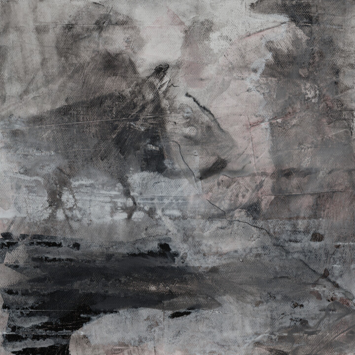 Painting titled "#286, acrylique sur…" by Michel Debray, Original Artwork, Acrylic Mounted on Cardboard