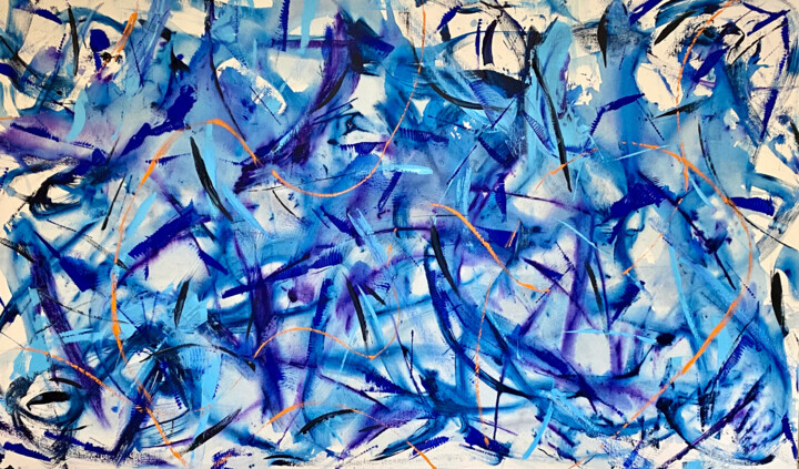 L'éveil du souffle 绘画, 44.9x76.8 in