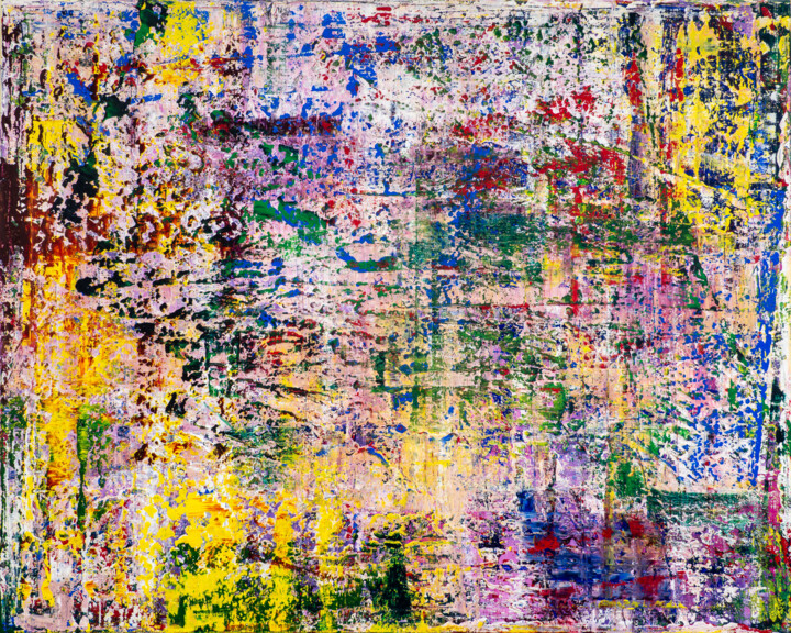 Schilderij getiteld "Komposition № 4-25" door Björn Wiedemann, Origineel Kunstwerk, Acryl Gemonteerd op Frame voor houten br…