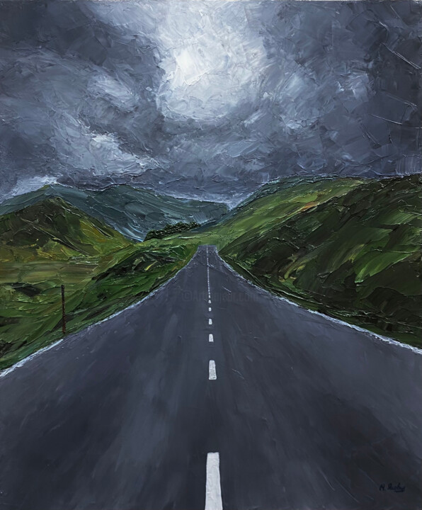 Endless road 绘画, 31.5x23.6 in