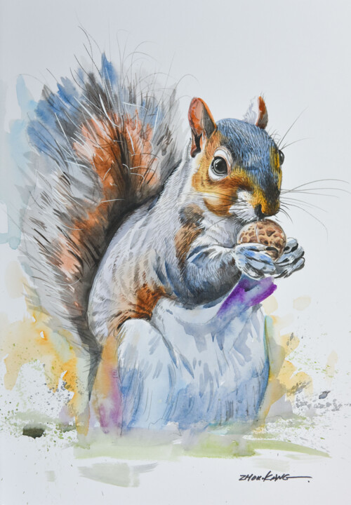 Squirrel 绘画, 15.8x11.8 in