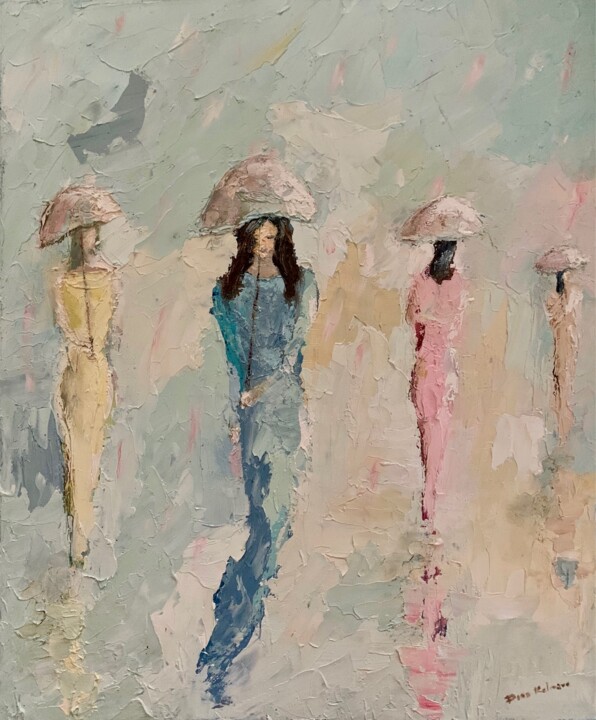 Grace in Rain 绘画, 23.6x19.7 in