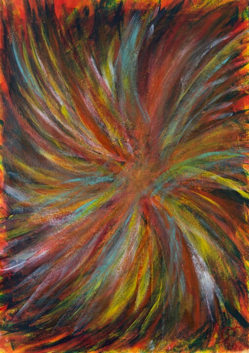 Painting titled "Flash" by Oleg Strokatyy, Original Artwork, Acrylic