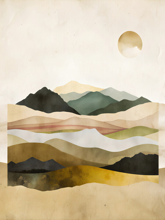 Digital Arts titled "Quietude" by Miguel Bruzual, Original Artwork, Digital Painting
