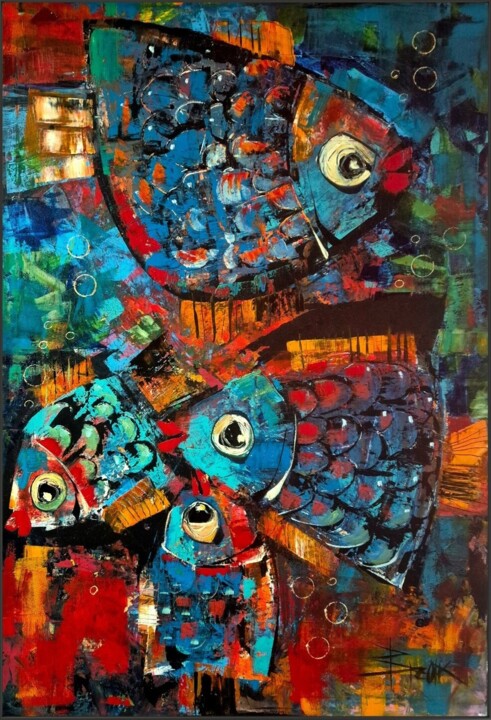 AQUARIUM IV Pittura, 39,4x27,6 in