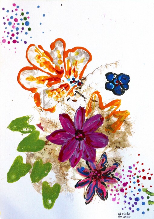 Flowers 003 绘画, 16.5x11.7 in