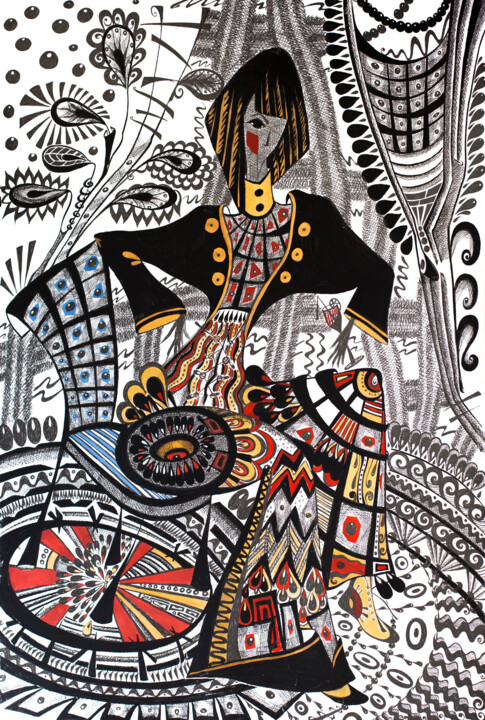 At work 图画, 23.6x15.8 in