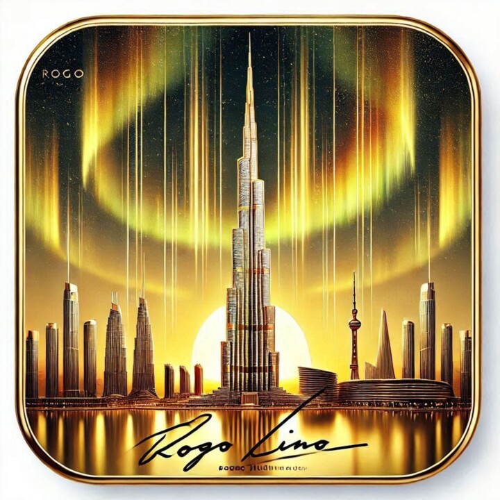 Digital Arts titled "Burj Khalifa 12" by Rogo Lino, Original Artwork, AI generated image