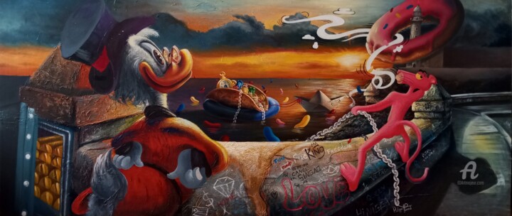 Sueños infalibles Schilderij, 31,5x76,8 in