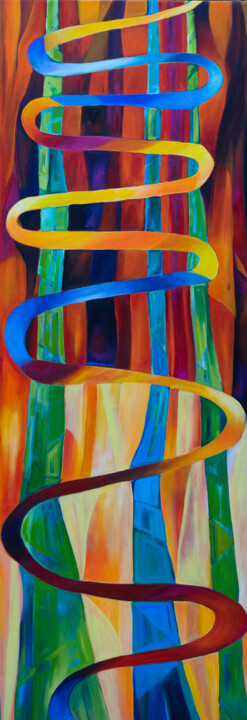Spaces II Painting, 59.1x19.7 in