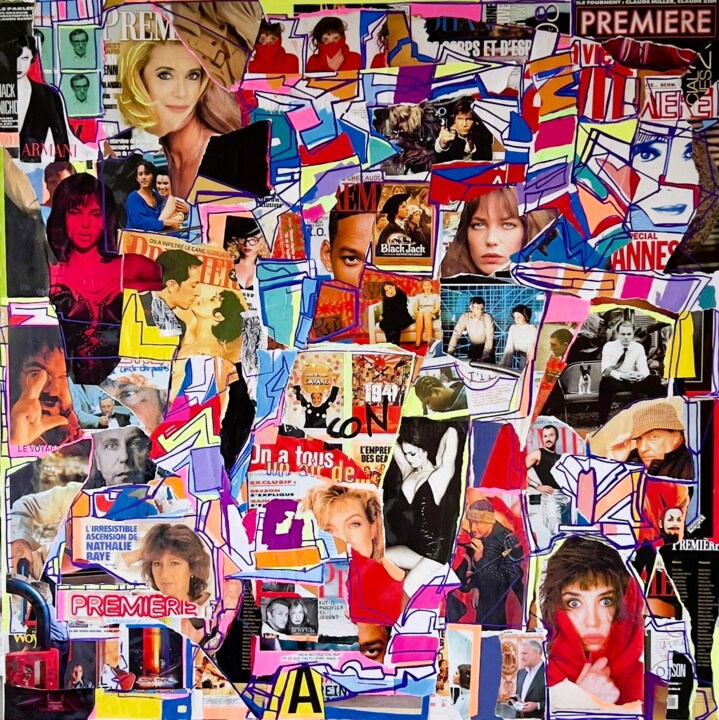 Un peu de cinéma 拼贴, 39.4x39.4 in