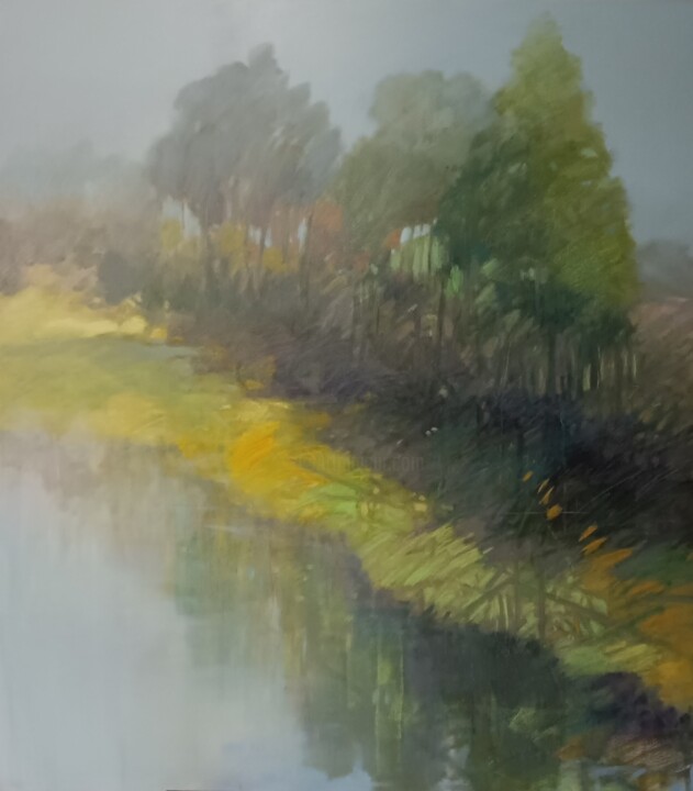 Painting titled "Attraversamenti "Tr…" by Claudio Marciano, Original Artwork, Oil