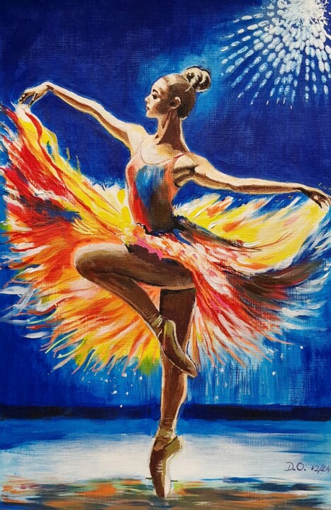 La danse des couleurs 绘画, 24.4x18.1 in