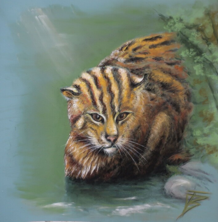 Chat Viverrin 图画, 15x15 in