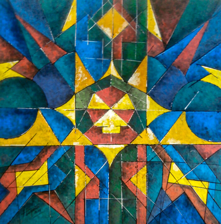 Abstrato -JAN22 绘画, 39.4x39.4 in