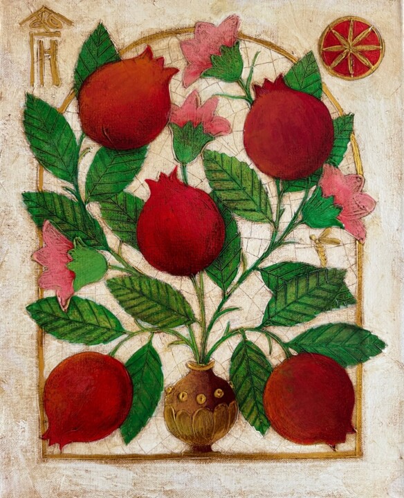 Pomegranate 绘画, 19.7x15.8 in