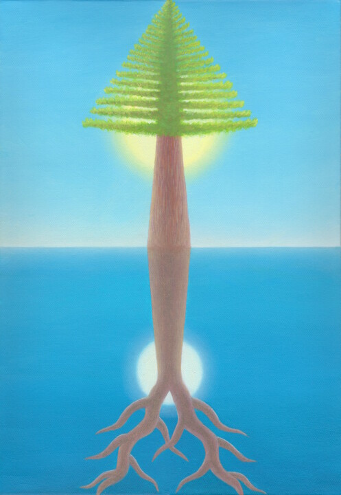 L'albero della vita e della conoscenza del bene e del male 미술작품, 19.7x13.8 in