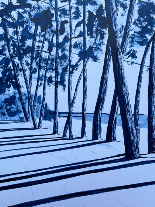 Avenue du Cap Coz - encre indigo 绘画, 15.8x11.8 in