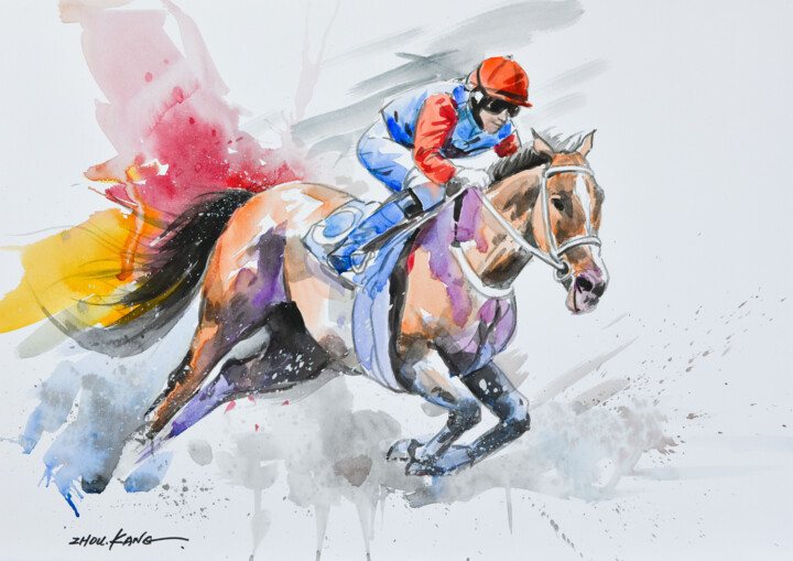 equestrian 1 绘画, 11.8x15.8 in