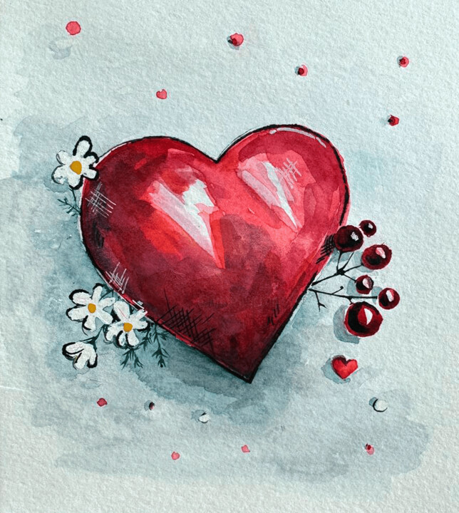 Unique Valentine’s Day Card Schilderij, 5x4 in