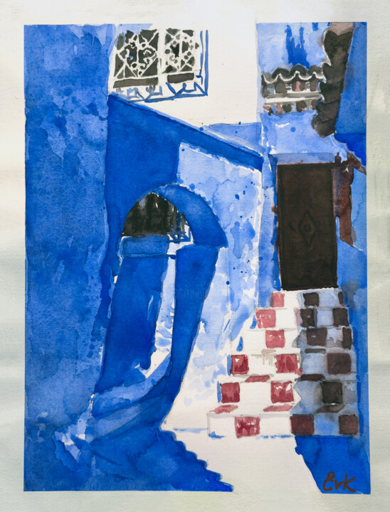 Morning Light in the Blue City Tablo, 15,8x11,8 in