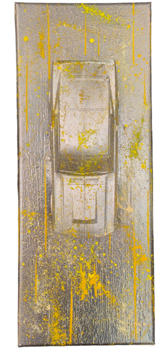 Painting titled "Sun" by Grégoire Clement (GMJ), Original Artwork, Acrylic Mounted on Wood Stretcher frame