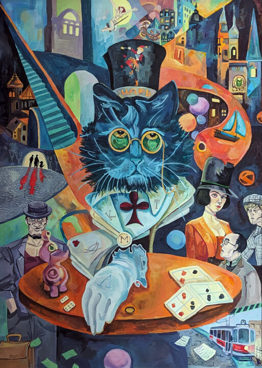 Mystical Scenes / Mysteries on Canvas 绘画, 31.5x23.6 in
