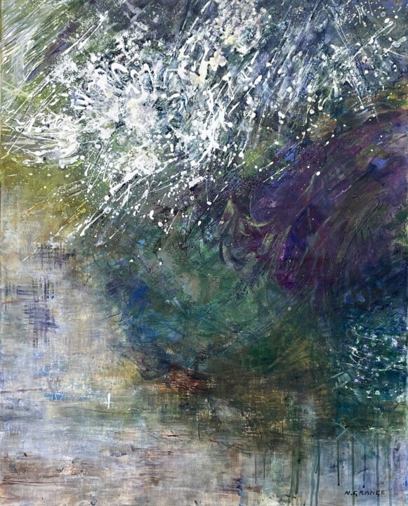 Pintura titulada "identité 4" por Nathalie Grange, Obra de arte original, Acrílico Montado en Bastidor de camilla de madera