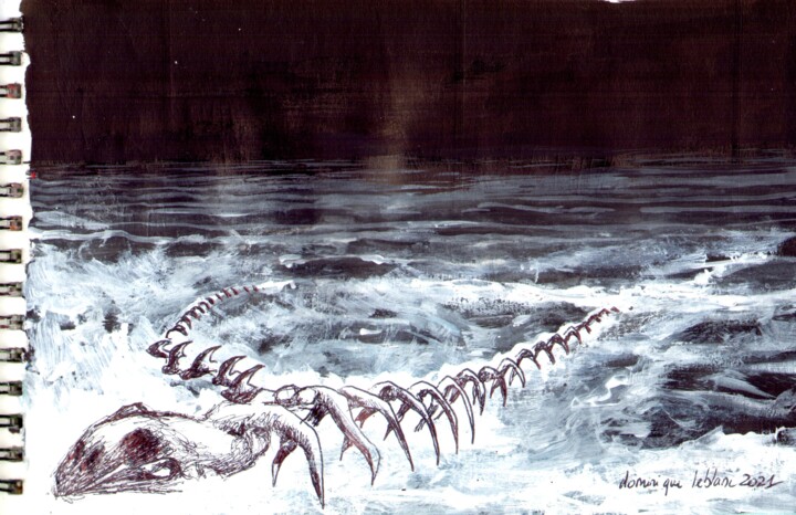 Océans perdus Рисунок, 5,7x8,3 in