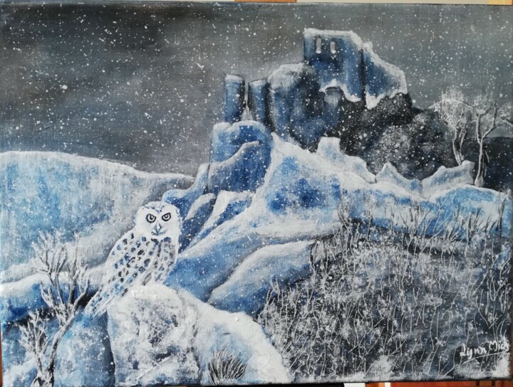 Château Roquefixade 绘画, 11.8x15.8 in