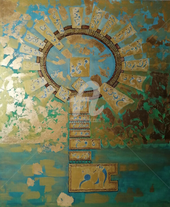 Clef Celeste 绘画, 47.2x39.4 in