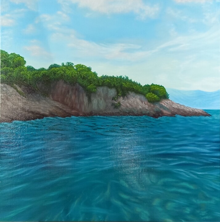 Island 绘画, 19.7x19.7 in