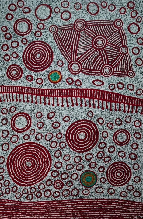 绘画 标题为“Aboriginal Pointill…” 由Xia Xia, 原创艺术品, 丙烯