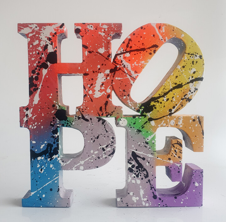 SPACO colors Hope, 2025 Sculpture pop street art Скульптура, 7,9x7,9 in