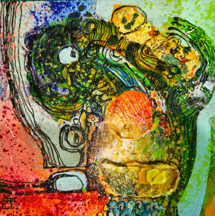 Contraste série 3 绘画, 7.9x7.9 in