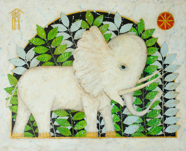 White Elephant 绘画, 31.5x39.4 in