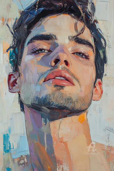 Portrait Of A Dreamer | Modern Abstract Portrait | Canvas Wa Dijital Sanat