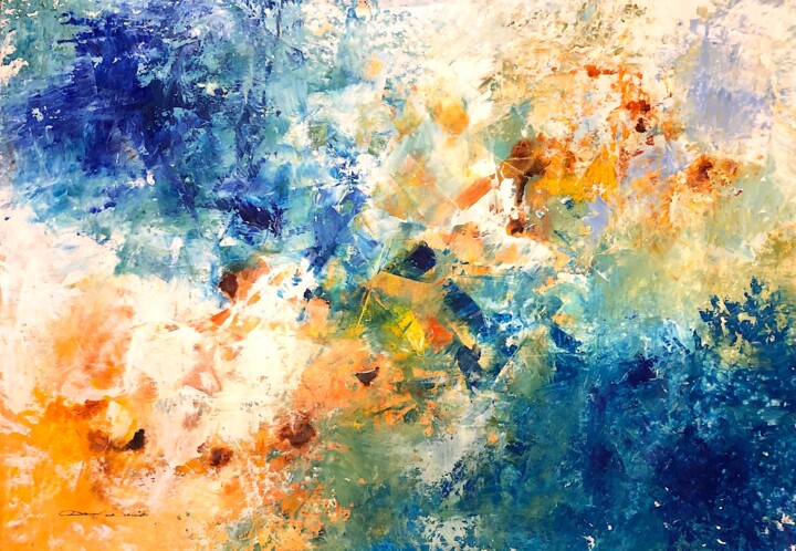 Painting titled "Fantastic Fidji" by Dam Domido, Original Artwork, Acrylic