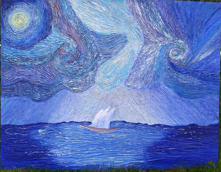 Blue Comet Sculptuur, 21,3x28 in