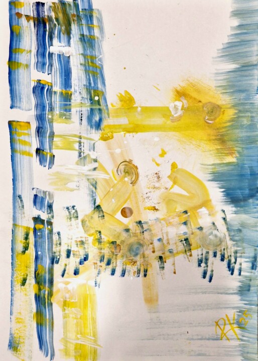 Поток Сознания (The Stream of Consciousnes) 绘画, 16.5x11.8 in