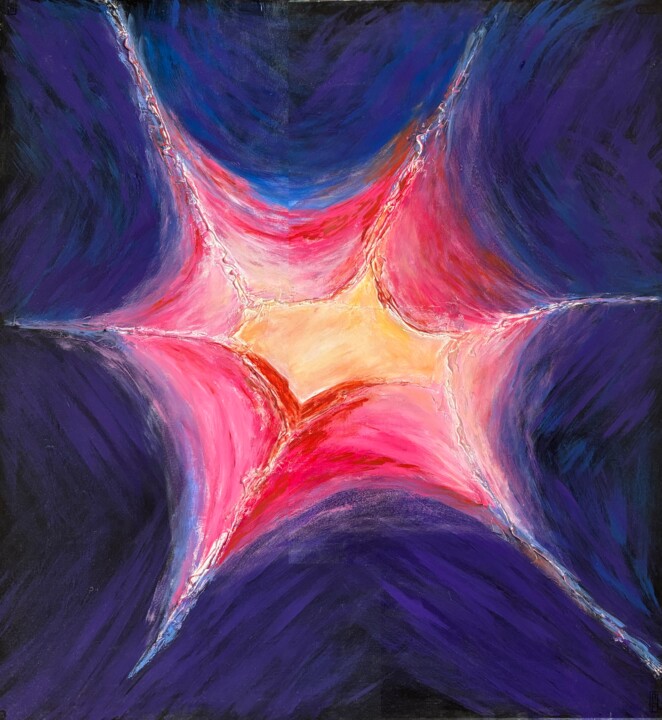 Stellar Tapestry|Extra Large Wall Art|Textured Painting 绘画, 43.3x47.2 in