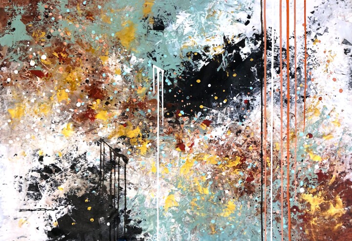 Peinture intitulée "From my heart" par Dam Domido, Œuvre d'art originale, Acrylique