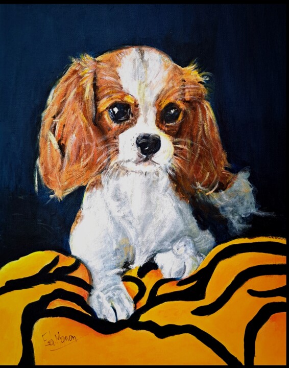 ŮChiens 绘画, 11.8x9.5 in
