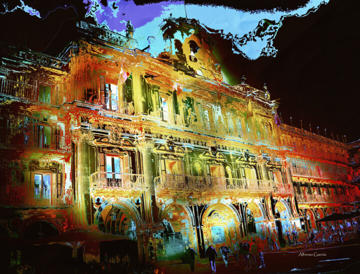 La Plaza de Salamanca de Noche 数字艺术