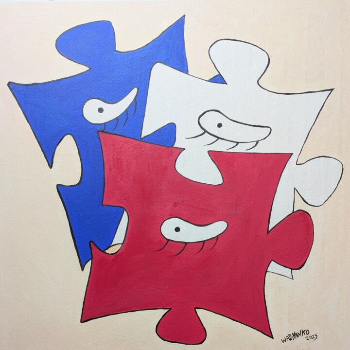 Puzzle France 绘画, 15.8x15.8 in