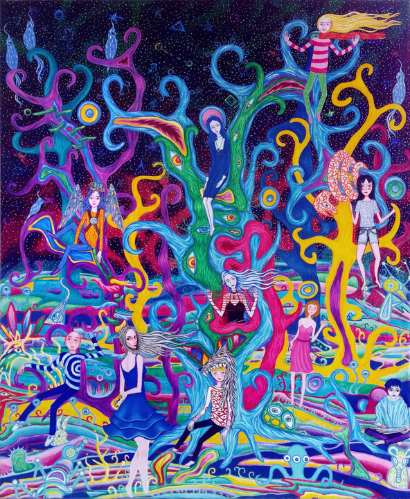 starfall 绘画, 43.3x35.4 in